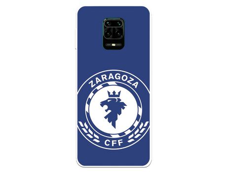 Funda para Xiaomi Redmi Note 9S del Zaragoza CF Femenino Escudo Grande Fondo Azul - Licencia Oficial Zaragoza CF Femenino