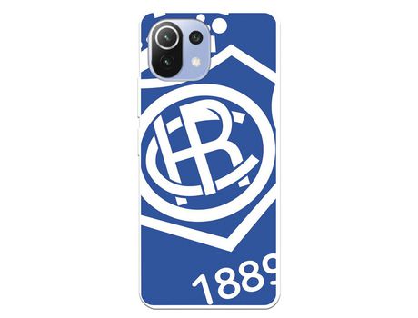 Funda para Xiaomi Mi 11 Lite del Recre Escudo Fondo Azul - Licencia Oficial Real Club Recreativo de Huelva