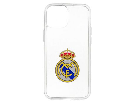 Funda Oficial Real Madrid Escudo Transparente para iPhone 13 Mini