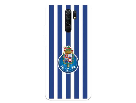 Funda para Xiaomi Redmi 9 del Futebol Club Oporto Escudo Rayas - Licencia Oficial Futebol Club Oporto