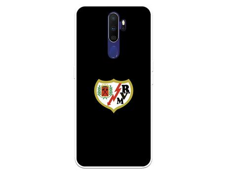 Funda para Oppo A9 2020 del Rayo Vallecano Escudo Fondo Negro - Licencia Oficial Rayo Vallecano