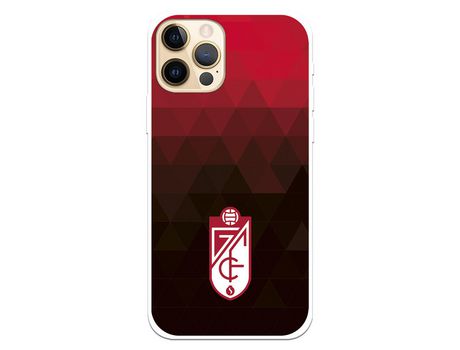 Funda para iPhone 12 del Granada CF Escudo - Fondo Rojo y Negro Escudo - Fondo Rojo y Negro - Licencia Oficial Granada CF