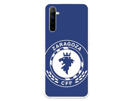 Funda para Realme 6 del Zaragoza CF Femenino Escudo Grande Fondo Azul - Licencia Oficial Zaragoza CF Femenino