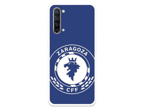 Funda para Oppo Find X2 Lite del Zaragoza CF Femenino Escudo Grande Fondo Azul - Licencia Oficial Zaragoza CF Femenino