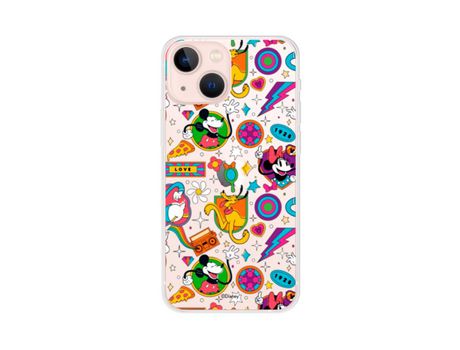 Funda para iPhone 13 Mini Oficial de Disney Mickey y Minnie Patron Retro Premium - Clássicos Disney