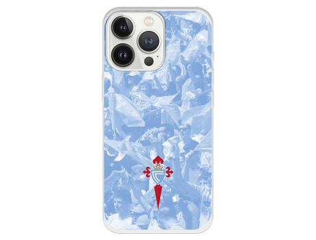 Funda para iPhone 13 Pro del Celta Escudo Fondo Hinchada - Licencia Oficial RC Celta