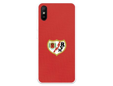 Funda para Xiaomi Redmi 9A del Rayo Vallecano Escudo Fondo Rojo - Licencia Oficial Rayo Vallecano