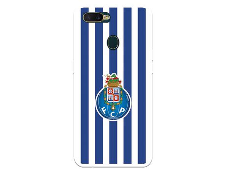 Funda para Oppo A7 del Futebol Club Oporto Escudo Rayas - Licencia Oficial Futebol Club Oporto