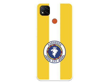 Funda para Xiaomi Redmi 9C del Zaragoza CF Femenino Escudo Fondo Amarillo - Licencia Oficial Zaragoza CF Femenino