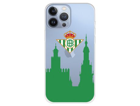 Funda para iPhone 13 Pro Max del Betis Escudo Betis Ciudad - Licencia Oficial Real Betis Balompié