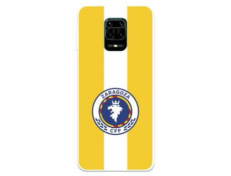 Funda para Xiaomi Redmi Note 9S del Zaragoza CF Femenino Escudo Fondo Amarillo - Licencia Oficial Zaragoza CF Femenino