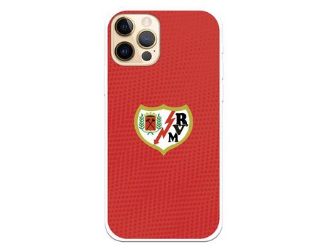 Funda para iPhone 12 del Rayo Vallecano Escudo Fondo Rojo - Licencia Oficial Rayo Vallecano