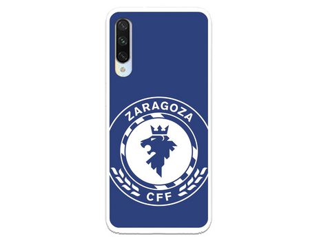 Funda para Xiaomi Mi A3 del Zaragoza CF Femenino Escudo Grande Fondo Azul - Licencia Oficial Zaragoza CF Femenino