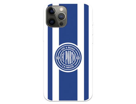 Funda para iPhone 12 Pro Max del Futebol Club Oporto Escudo Escudo y Rayas - Licencia Oficial Futebol Club Oporto