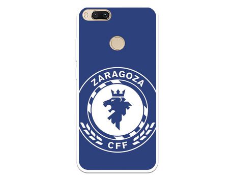 Funda para Xiaomi Mi A1 del Zaragoza CF Femenino Escudo Grande Fondo Azul - Licencia Oficial Zaragoza CF Femenino
