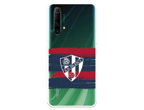 Funda para Realme X50 5G del Huesca Rayas Transparente - Licencia Oficial SD Huesca