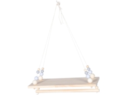 Estante Colgante Madera Maciza Almacenamiento Borlas Decorativas Cuentas Natural Dormitorio Estar