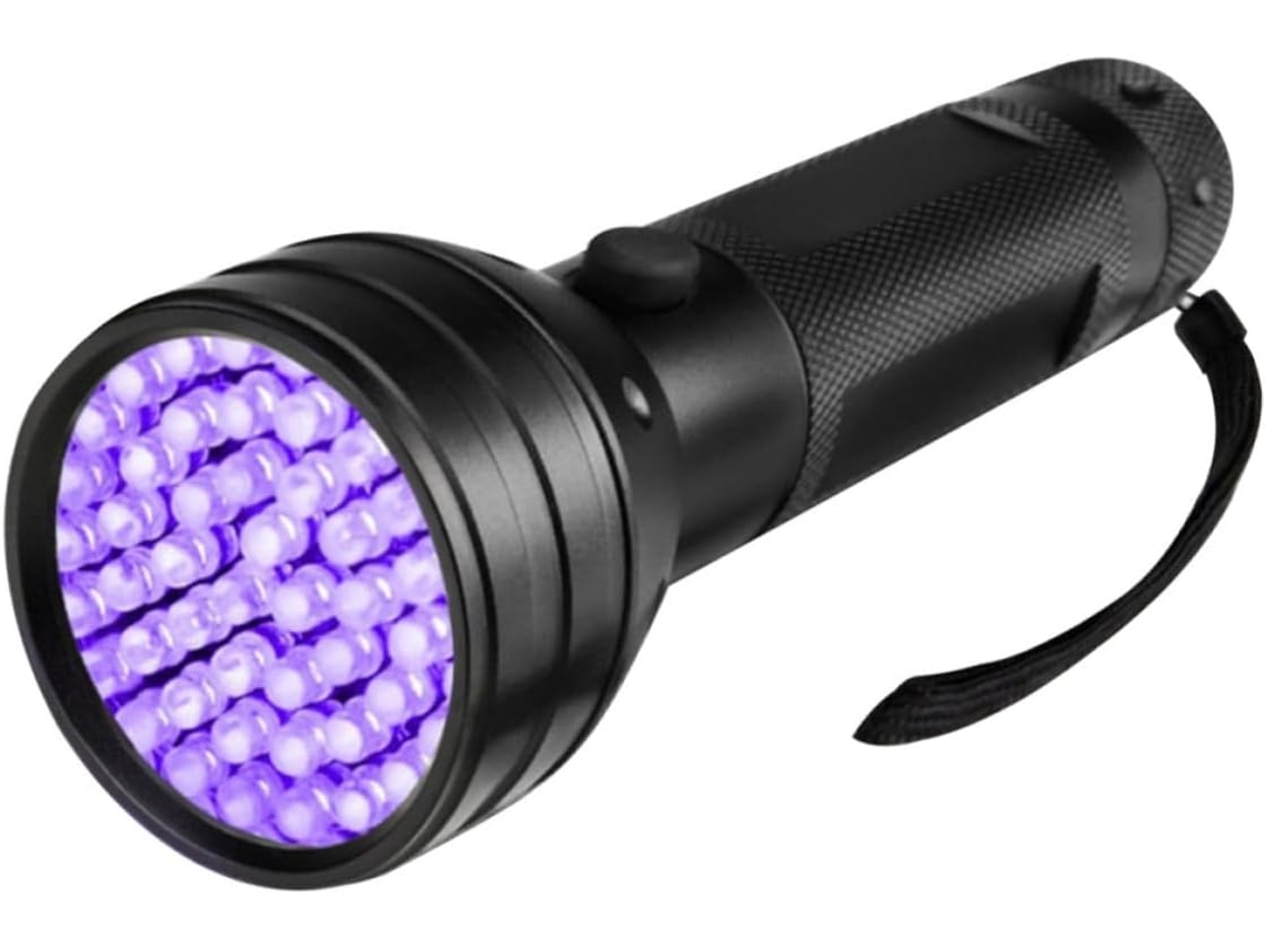 Linterna Compacta De Luz Negra Uv Con 51 Led, Resistente A La Intemperie.