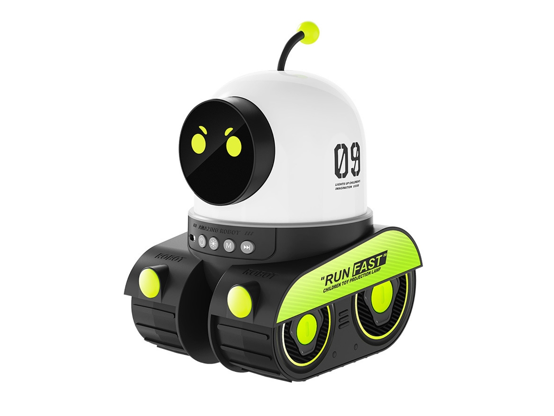 Luz nocturna recargable para bebé, proyector de estrellas con 12 películas, regalo de Navidad para niños, robot luminoso Truyuety