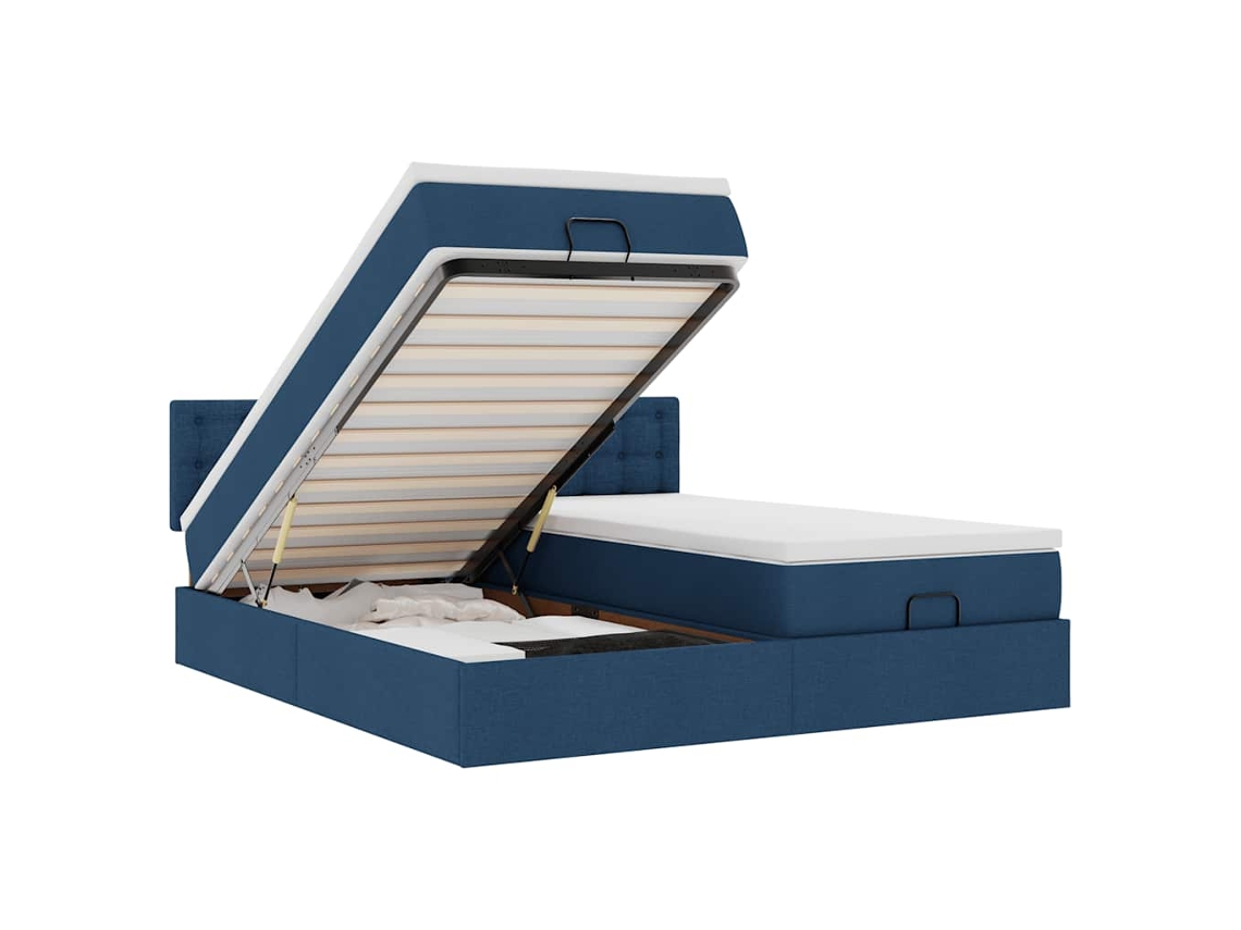 Maison Exclusive - Estructura De Cama Otomana Con Colchones Tela Topo 200x200cm