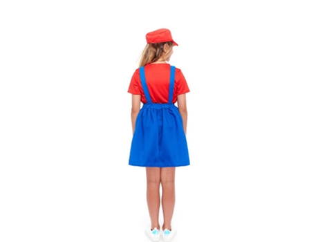 Disfraz de Niña PARTILANDIA videojuegos fontanero rojo (Tam.: 7-9 anos)