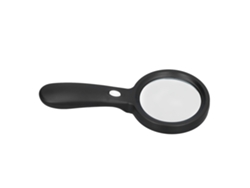 Lupa Led Redonda De Mano De Color Negro Con Aumento De 10x Para Uso En La Oficina, La Escuela, El Hogar Y Exteriores.