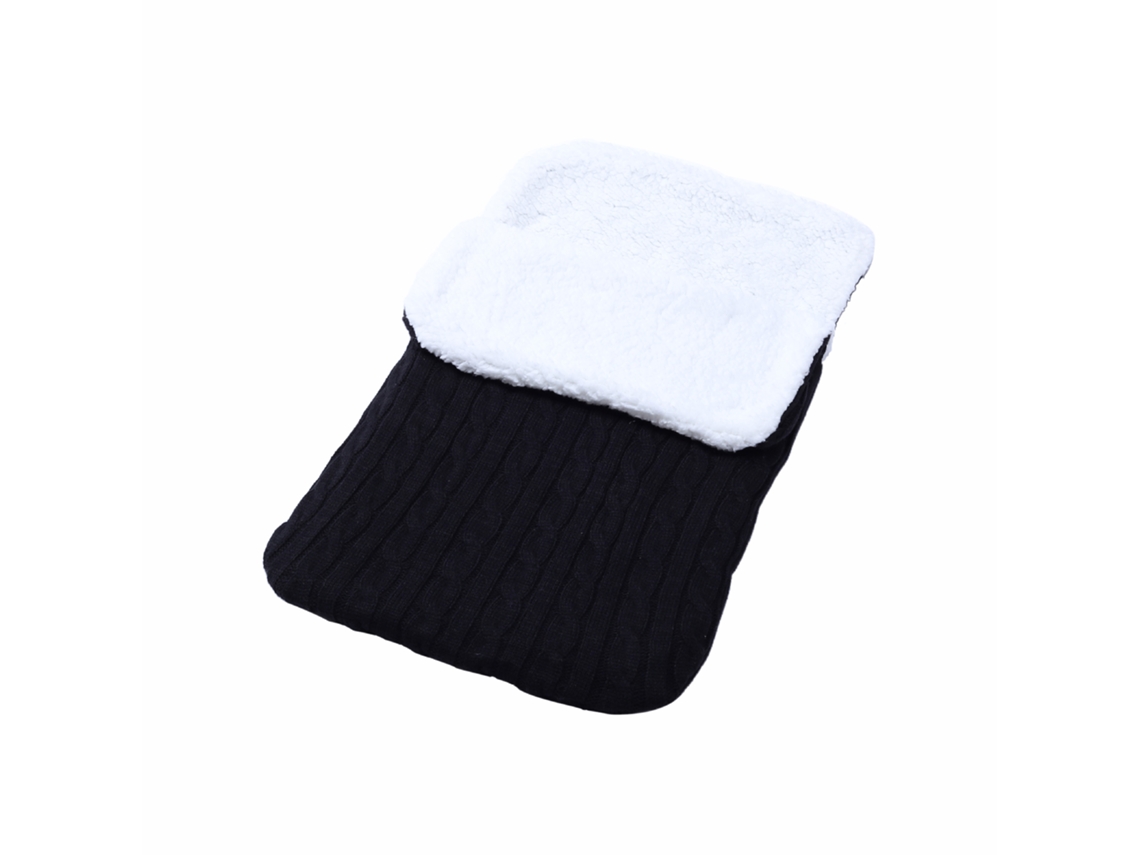 Bolsa térmica Eifson para cochecito, manta de punto suave y cálida para recién nacidos (negra)