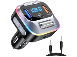 Transmissor Fm Bluetooth Yizhood T73 Pdqc3.0 Aux Negro