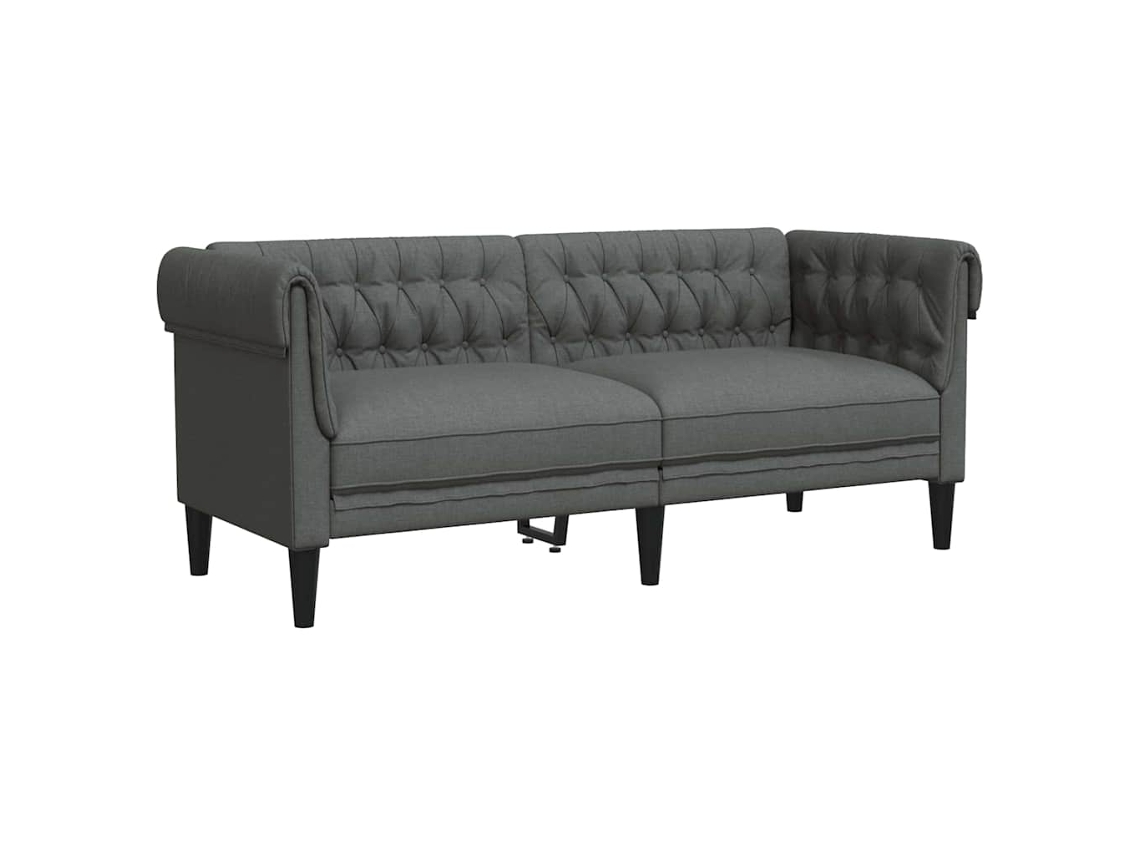 Maison Exclusive - Sofá Gris Oscuro 182,5 X 74,5 X 74,5 Cm Poliéster