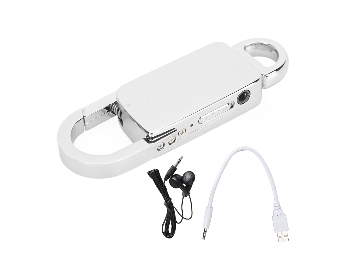 Grabadora De Voz Portátil Con Reducción De Ruido, Llavero Activado Por Voz, Reproductor Mp3 De 16 Gb