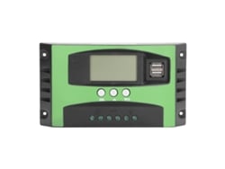 Controlador De Carga Solar Lcd Regulador Inteligente Panel Fotovoltaico 12v 24v 30a