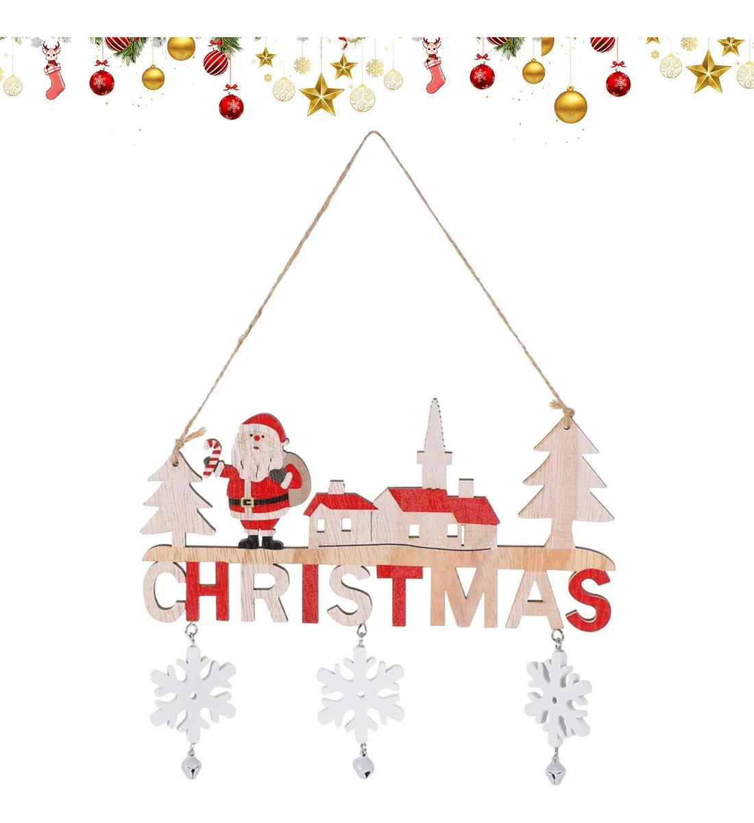 Adorno colgante para árbol de Navidad de Papá Noel Navivayotoy