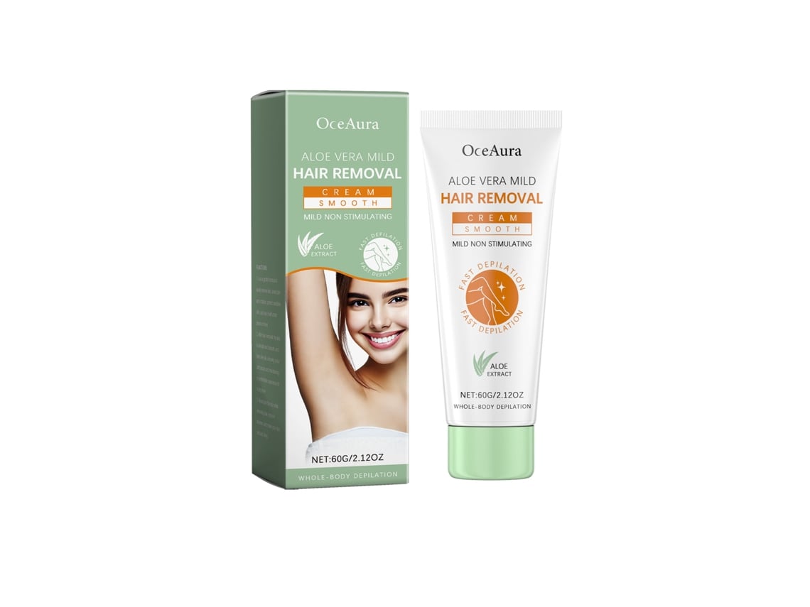 Crema depilatoria calmante con aloe vera