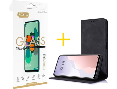 Carcasa + Protector de Pantalla para Samsung Galaxy S21 Plus 5G ACCETEL Negro