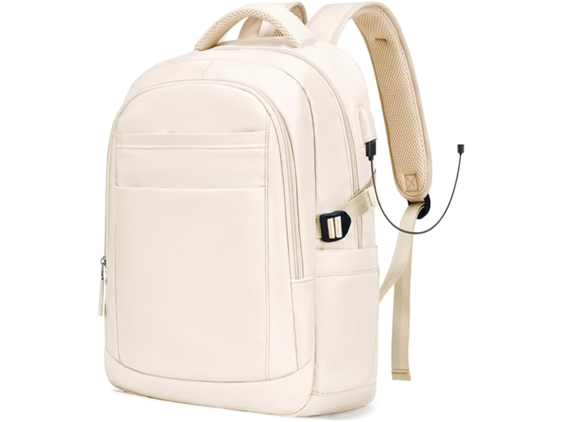 Mochila Para Portátil De Mujer: Antirrobo, Puerto De Carga Usb, Fácil De Usar Para Viajar.