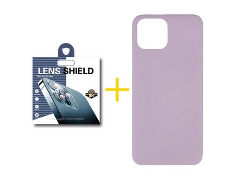 Pack 1 X Película de Cámara trasera + Funda SKYHE por Apple iPhone 15 Pro Max Silicona Líquida Roxo