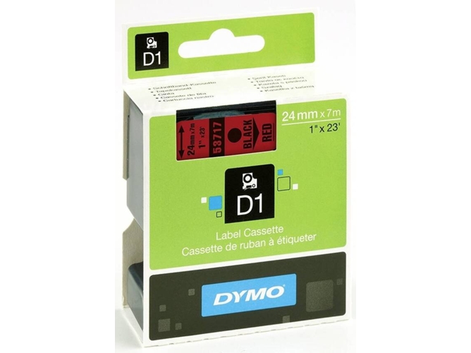 Cinta Laminada DYMO S0720970 Negro sobre Rojo