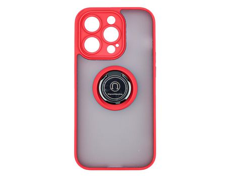 Funda Accetel por Apple iPhone 14 Pro Gel Bumper con Anillo Rojo