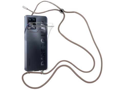 Funda cristal con Cordón marrón para Realme Narzo 30 5G
