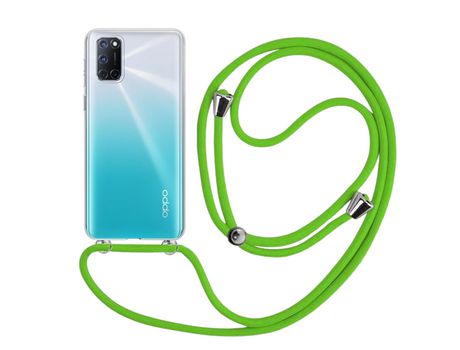 Funda cristal con Cordón verde para Oppo A52