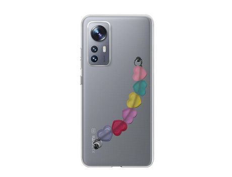 Funda cristal con Soporte Corazones para Xiaomi 12 Pro