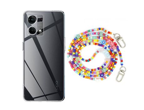 Funda cristal con Rosario colorful para Oppo Reno 7