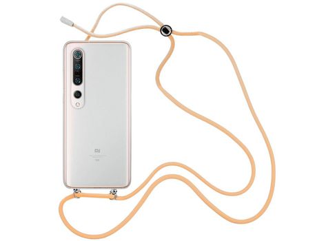Funda cristal con Cordón Naranja para Xiaomi Mi 10 Pro