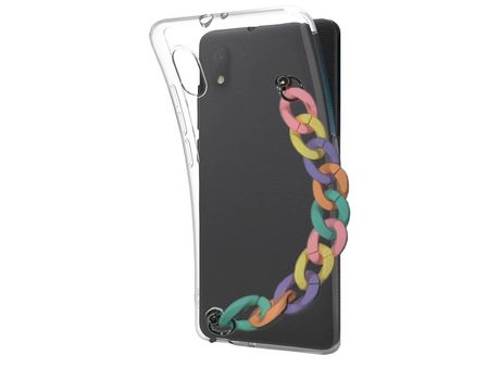 Funda cristal con Soporte rainbow para Alcatel 1 2019