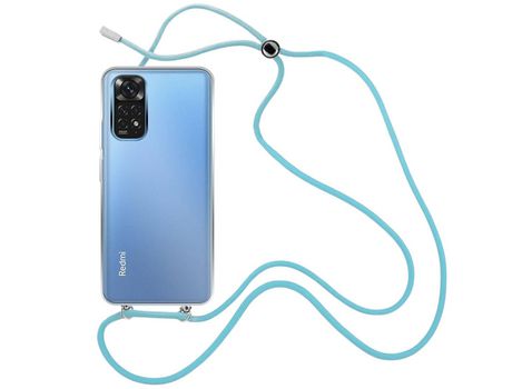 Funda cristal con Cordón azul para Xiaomi Redmi Note 11s