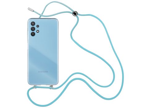Funda cristal con Cordón azul para Samsung Galaxy M23 5G