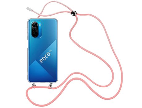 Funda cristal con Cordón rosa para Xiaomi Poco F3
