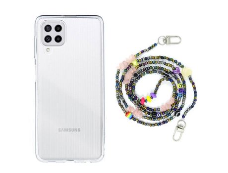 Funda cristal con Rosario smile para Samsung Galaxy M53 5G