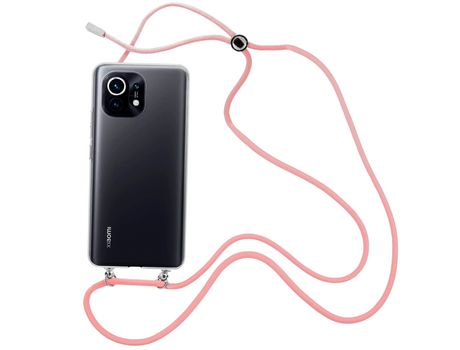 Funda cristal con Cordón Marrón para Xiaomi Mi 11 Lite