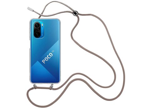 Funda cristal con Cordón marrón para Xiaomi Mi 11i
